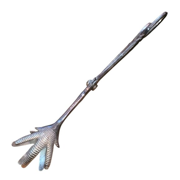 Vintage Silver-Plated Ice Bucket With Bird Foot Tongs Set K&M England CM2130 - Picture 15 of 16